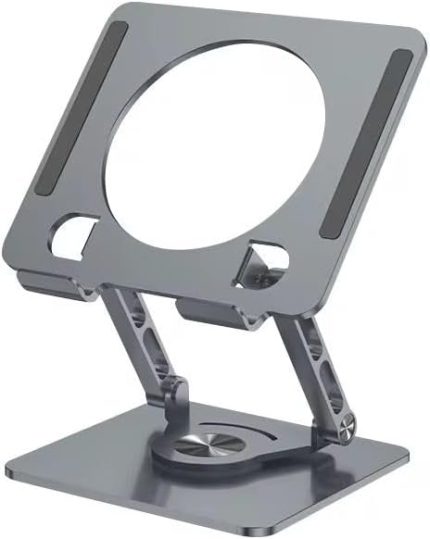 Derece Dönebilir Laptop ve Tablet Standı – Paslanmaz Çelik, Ayarlanabilir Yükseklik, Katlanabilir Masaüstü Bilgisayar Standı, iPad ve MacBook Uyumlu Ergonomik Raf-Dizüstü Pc (Tablet Standı)