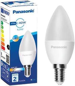 LED E14 LED LAMBA, SARI IŞIK, 4,9W 470LM 2700K