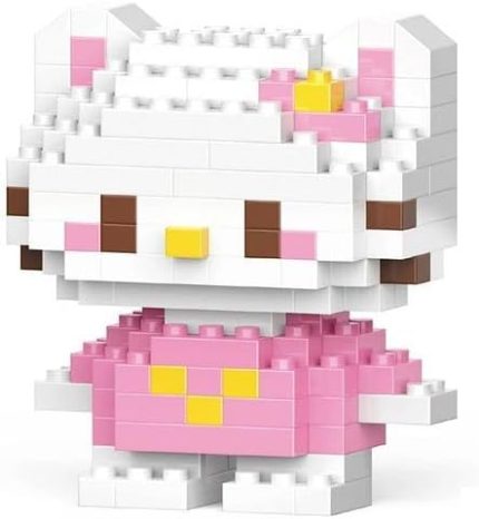 Pembe Hello Kitty Yap boz 3D Puzzle Mini Lego