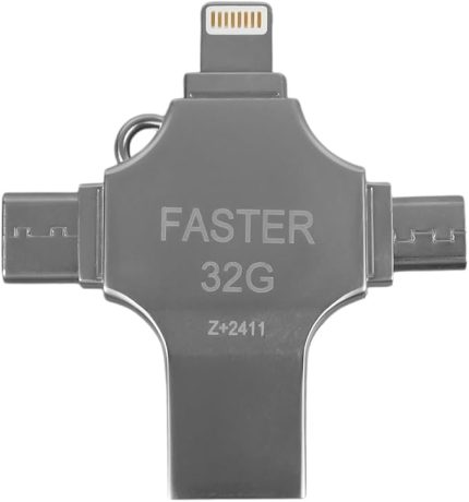 in1 Metal 32 GB Flash Bellek (USB - Type-C - Micro USB -)
