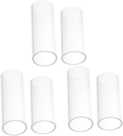 6 Adet Gitar Kaydırağı: Müzikal Şeffaf Bas Gitar Kaydırağı - Cam Kaydırıcılar Doğru Projeksiyonu İçin Sabit Tutma Yeri