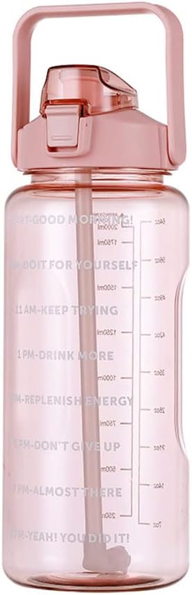 Zaman İşaretleyicili Bisiklet Su Şişesi Kadın Fitness Su Isıtıcısı Sızdırmaz Dayanıklı Büyük Kapasiteli Kız Açık Hava Kamp için