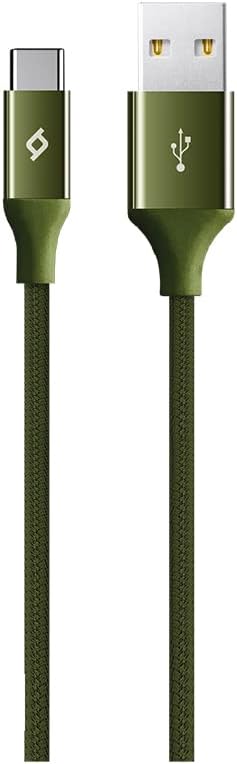 AlumiCable Type-C 120cm Şarj Kablosu - Haki Yeşili (2DK18HY)