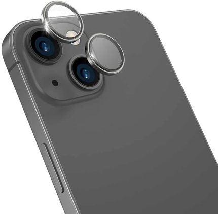 lens Safir mercek koruması iphone 14 ve 14plus ile Uyumlu Gerçek Safir cam Kamera Lens Koruyucu Çelik Halka Hd 9d Kırılmaz Cam Renk : siyah Çerçeveli