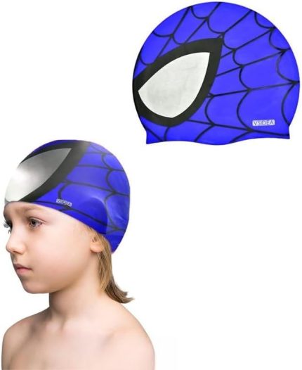 Çocuk Havuz Deniz Bonesi Silikon Esnek Hafif Yüzücü Su Geçirmez Mavi