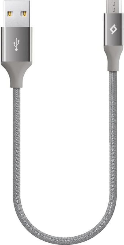 AlumiCable Mini 30cm Micro USB Şarj Kablosu - Uzay Grisi (2DK25UG)