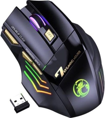 Imice Gw-X7 7 Tuşlu Sessiz 2.4g Wireless Bluetoothlu Şarj Edilebilir Kablosuz Gaming Mouse