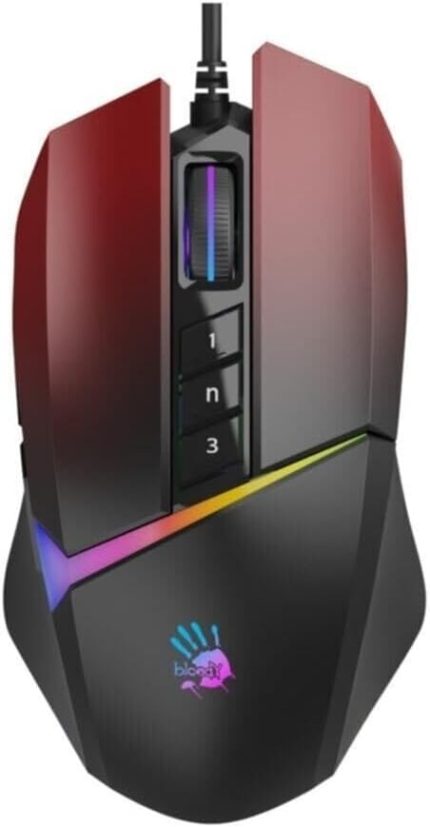 W60 Max 10.000 CPI 10 Tuş Optik RGB UC3&4 Aktif Kablolu Kırmızı Gaming (Oyuncu) Mouse