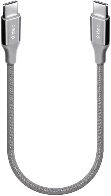 AlumiCable USB-C - USB-C 30cm 65W PD/QC Hızlı Şarj/Data Kablosu Uzay Grisi Uzay Grisi 2DK50UG