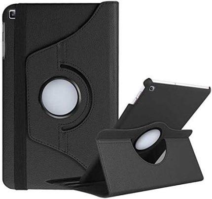 Samsung Galaxy T290 Tab A 8 inç Tablet Uyumlu Kılıfı 360 Dönebilen Standlı - Siyah