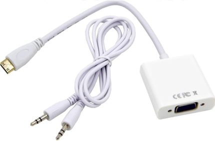 Hdmi To Vga Ses Destekli Çevirici Dönüştürücü Adaptör