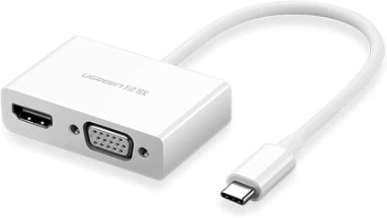 Type-C to HDMI-VGA Dönüştürücü Adaptör Beyaz