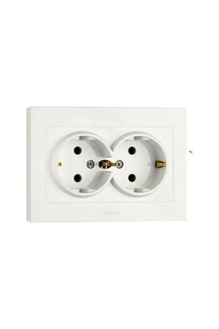 Sıva Altı İkili Topraklı Priz Ovivo Grano