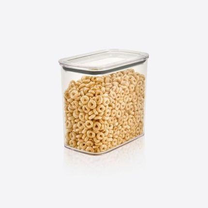 Home Şeffaf Mika Sızdırmaz Vakumlu Erzak Kabı, Dikdörtgen, Bakliyat ve Kuruyemiş Saklama Kabı, Gıda Tazeliğini Koruyan Dayanıklı Mutfak Aksesuarı (1500 Ml)