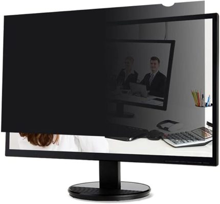 Gizlilik Ekranı Filtresi 16: 9 En Boy Oranlı 21,5 '' için Ters Çevrilebilir Yüksek Geçirgenlikli 30 ° UV Önleyici Parlama Önleyici Film