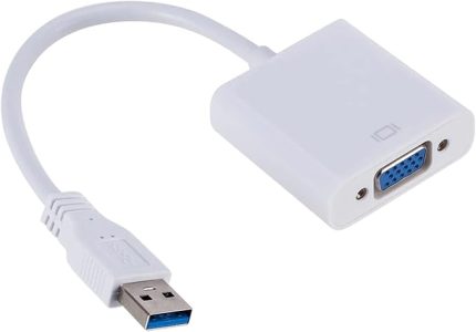 USB 3.0 To VGA Adaptör - 20 cm Beyaz (USB 3.0 ve USB 2.0 Destekler) - AL2619