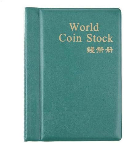 Tool Bozuk Para Albümü, 120 Bozuk Para Depolama, Yeşil, 15 cm x 11 cm