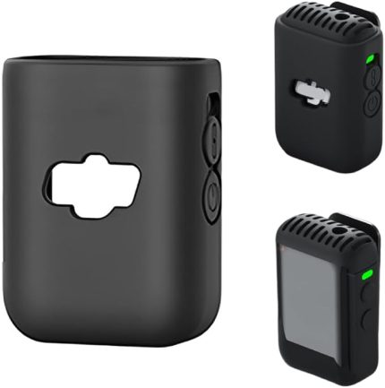 DJI Mic 2 Verici Spor Kamera Aksesuarları için Silikon Koruyucu Kılıf, DJI Mic 2 Verici için Kablosuz Mikrofon Koruyucu Kol Cilt Kılıf Kapak, siyah, silikon kılıf
