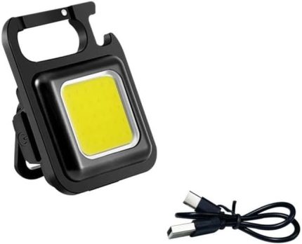 Işıklı Şarjlı Anahtarlık Mıknatıslı Işıldak 3 Fonksiyonel Tamir Projektörü Kamp Feneri Flaşör