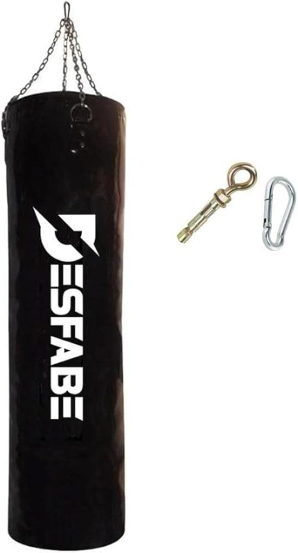 Boxing Star 120x32 Cm Zincirli Boks Kum Torbası Siyah+Askı Aparatı