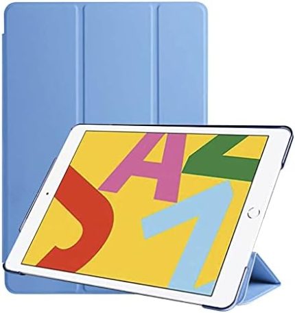 iPad 10.2 inç (7.nesil) Tablet Uyumlu Kılıf Smart Cover Standlı Slim Tablet Uyumlu Kılıfı - Mavi