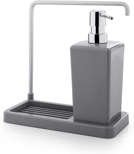 Luna Mutfak Sıvı Sabunluk, 420 ml, 21 x 10 x 20 cm, Gri