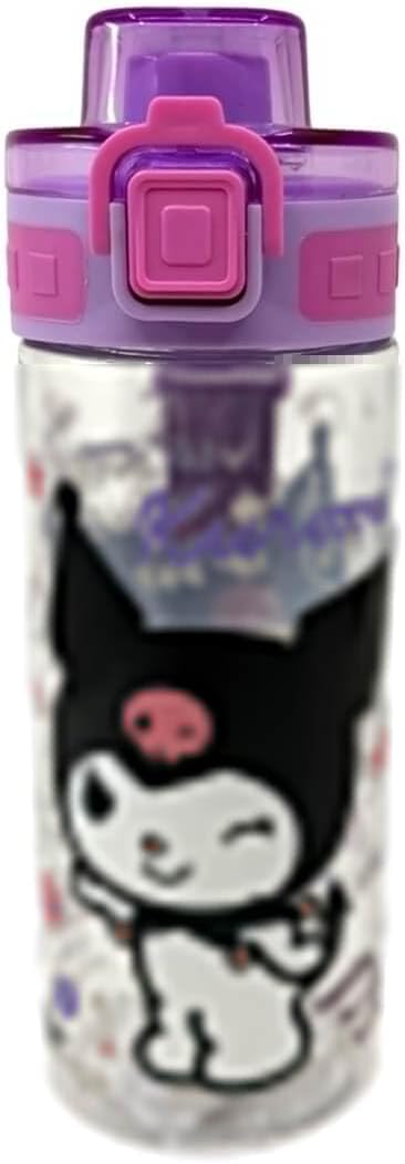 500ml Kuromi Temalı Lisanslı Rahat İçim Ağızlıklı Askılı Kilitlenebilir Su Matarası