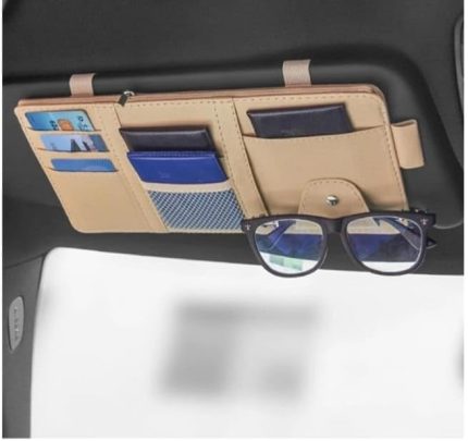 Organizatör (Düzenleyici) Deri Çok Amaçlı (SİYAH) CEP TELEFONU,RUHSAT KABI,GÖZLÜK TUTUCU (KREM)