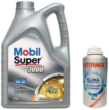 Super 3000 Formula R 5W30 Renault Araç Motor Yağı 5 L + 03047 İnterwax Klima Temizleyici