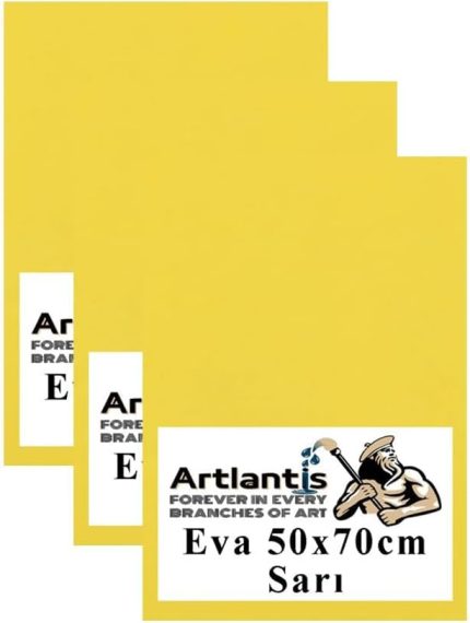 Sarı Eva 50x70 cm 3 Adet Eva Süngeri Okul Kreş Anasınıfı Elişi Etkinlikleri