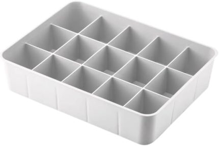 Dolap İçi 15 Bölmeli Çekmece Düzenleyici Plastik Hobi Kutusu Takı Makyaj Saklama Kabı Organizer (Beyaz)