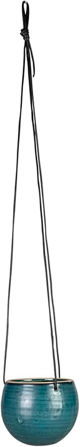 Gardenia İris Seramik Askılı Turkuaz Saksı 15X14 Cm