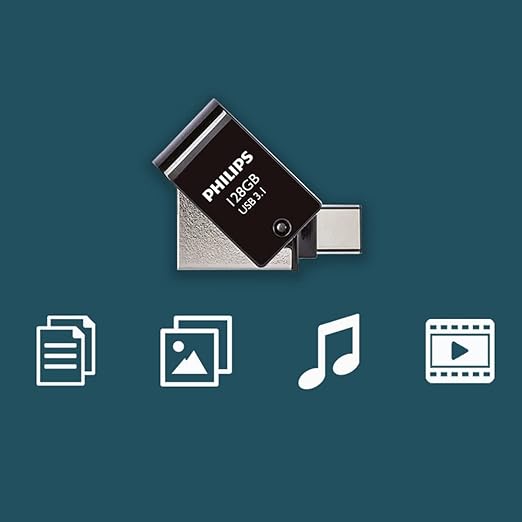 128GB OTG Dual Drive Type-C ve USB Flash Bellek - Görsel 4