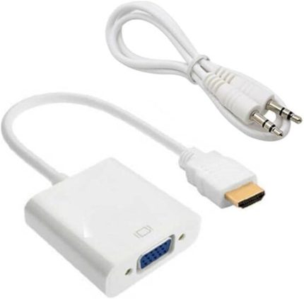 HDMI TO VGA DNTRC + SES KABLOSU BEYAZ