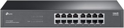 LS1016G; 16-Port Gigabit Portlu, Metal Kasalı, QoS Özellikli, Kurulum Gerektirmeyen Tak ve Çalıştır Özellikli Switch