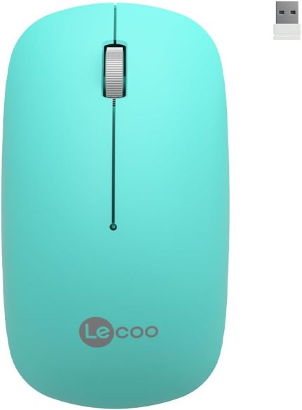 WS214 Kablosuz 1200DPI 3 Tuşlu Sağ ve Sol Elle Kullanıma Uygun 10m Kullanım Mesafesi Yüksek Hızlı Kaydırma Uzun Pil Ömrü iOS Android Uyumlu Kompakt Optik İzleme Mouse Turkuaz