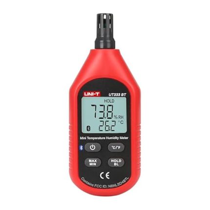 Mini Temperature Humidity Meter LCD Digital Air Temperature Thermometer Hygrometer Gauge Tester MAX/MIN Mode(UT333BT)