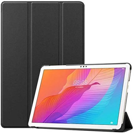 Huawei MatePad 11 (2021) ile Uyumlu Kılıf Arkası Şeffaf 2 Farklı Stand Olabilen Sert Silikon İnce Tablet Kılıfı Siyah