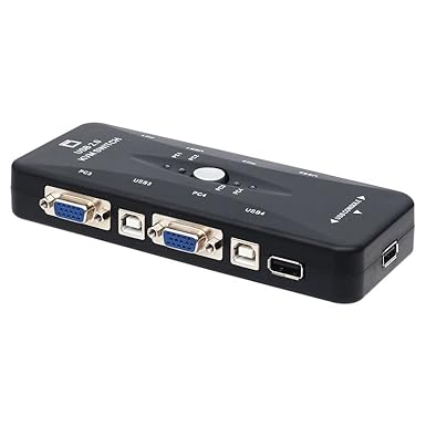 port usb kvm switch, 4 kasa 1 monitör switch, 4 Bilgisayarı Tek Elden Yönetin, - Görsel 3