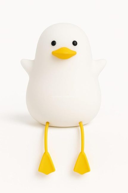 Hayvan Figürlü Gece Lambası, Silikon RGB Dokunmatik, Yumuşak Işık, Bebek Odası ve Çocuklar İçin, USB Şarjlı, Renkli Aydınlatma, Dekoratif Gece Lambası, Uyku Işığı (Ördek)