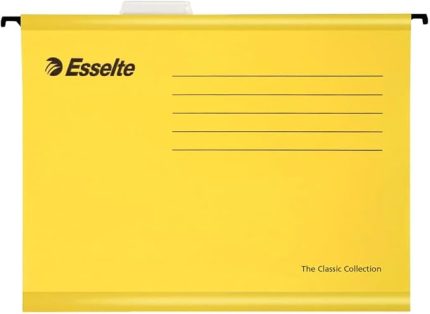 Klasik Askılı Dosya, A4, Sarı, 25'li Paket, Sekmeler Dahil, 90314