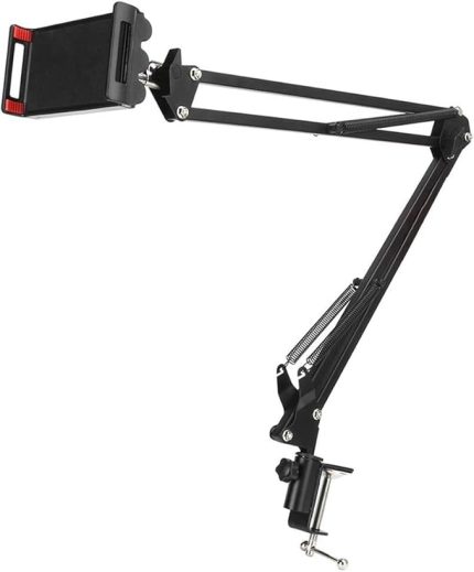 mobile Teleskopik Masaüstü ve Yatak Bazası için Telefon ve Tablet Tutucu Stand, Yükseklik ve Açı Ayarlı Tablet Tutucu