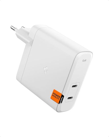 140W USB-C 2 Port Mini Hızlı Şarj Aleti Samsung PPS 2.0 / Isı Düşürücü GaN III Destekli Akım Korumalı Güç Adaptörü iPhone & Android & iPad & MacBook Type-C PE2109 White - ACH06033