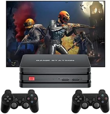 Dizüstü Bilgisayar Oyun Konsolu MD-10000 FD Retro Video Oyun Konsolu 3D Joystick Çift Oyunculu TV Oyun Kutusu HD AV Çıkışı Wifi 4K Retro Oyun Konsolu Klasik Siyah M
