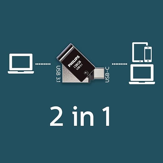 128GB OTG Dual Drive Type-C ve USB Flash Bellek - Görsel 5