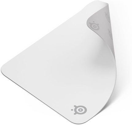 QcK fare altlığı (orta) – beyaz – alt tarafta kaymaz kauçuk kaplama – en iyi izleme – oyun sensörleri için optimize edilmiştir – 320 mm x 270 mm – FPS, MOBAs, RTS, MMO