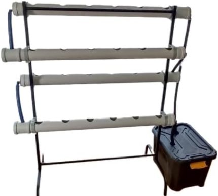 24’lü Dikey Hidroponik Sistem Topraksız Tarım Kulesi Balkon ve Teras İçin Marul, Yeşillik, Sebze Yetiştirme Seti