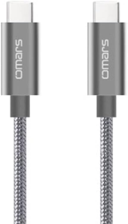 Omars Type-C 3.1 5Gbps 3A Örgülü Şarj ve Data Kablosu Gri 1.5 Metre