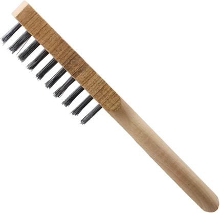 Ahşap Saplı Tel Fırça Kir Pas Mangal Barbekü Izgara Çok Amaçlı Temizleme Fırçası No 4