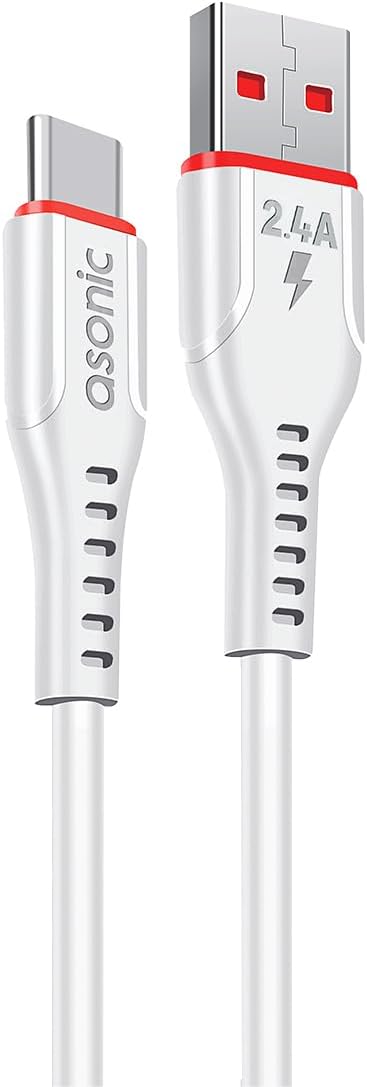 AS-X406 2A Type-C 1m Beyaz Data + 2.4A Hızlı Şarj Kablosu 1 Metre